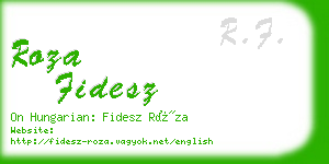 roza fidesz business card